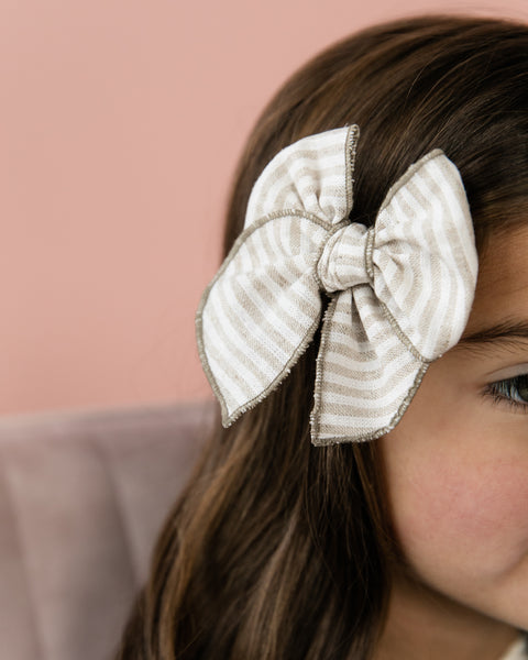January - Stripe Petite Party Bow