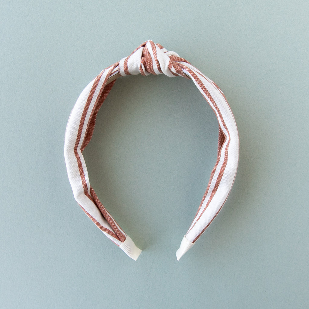 November - Rust Striped Knotted Headband Add-On