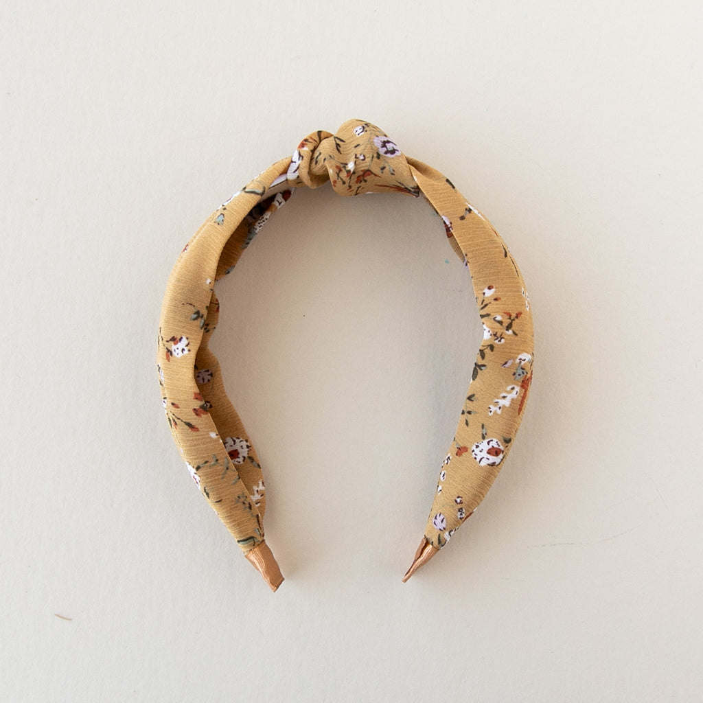 November - Mustard Floral Knotted Headband Add-On