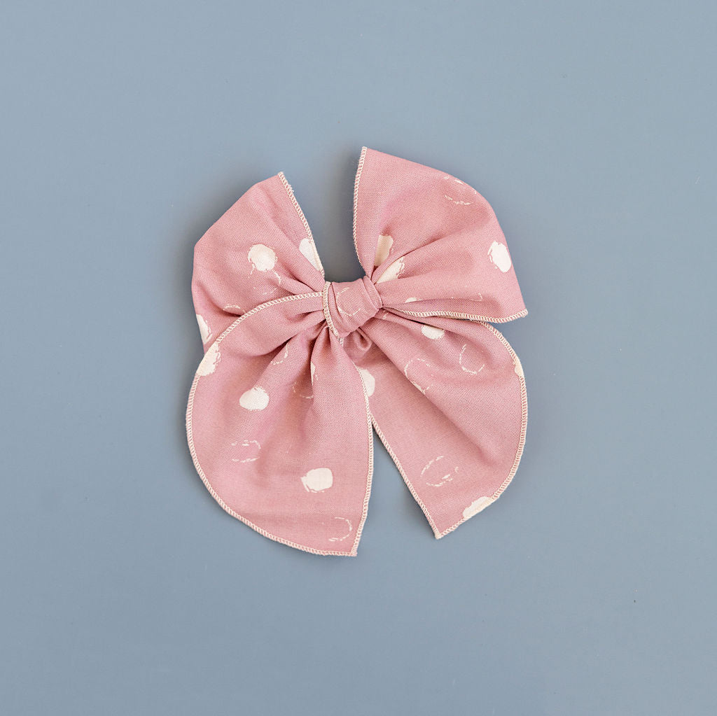August - Purple Dot Party Bow