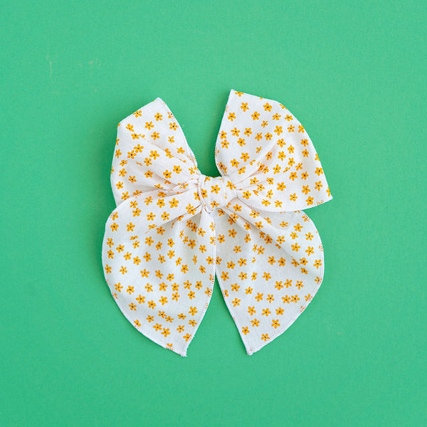 June - Yellow Floral Party Bow