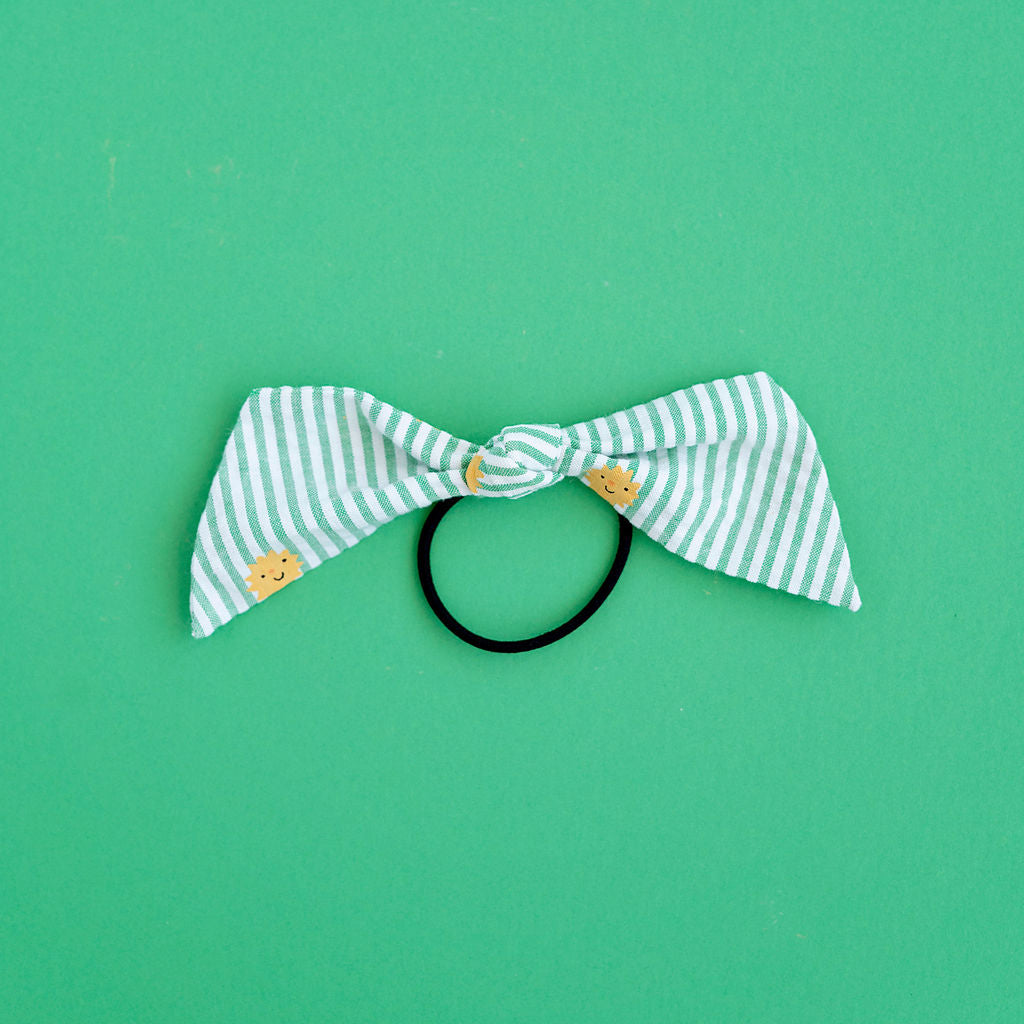 June - Green Stripe & Suns Modern Knot