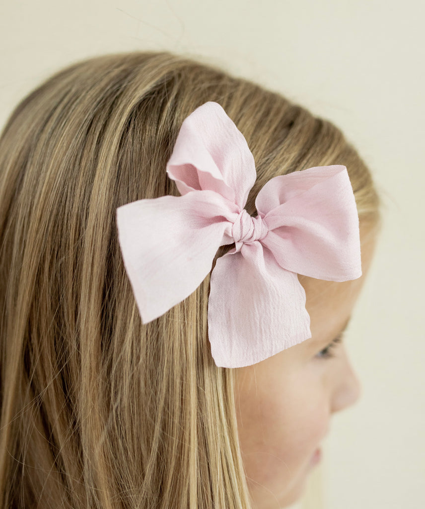 February - Pink Ribbon Hand-tied Bow
