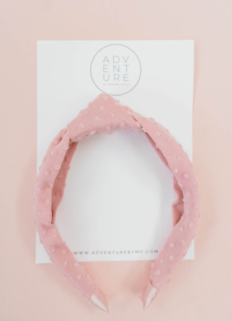 September - Pink Knotted Headband