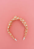 May - Orange Floral Knotted Headband Add-On