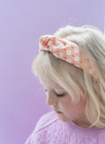 May - Orange Floral Knotted Headband Add-On