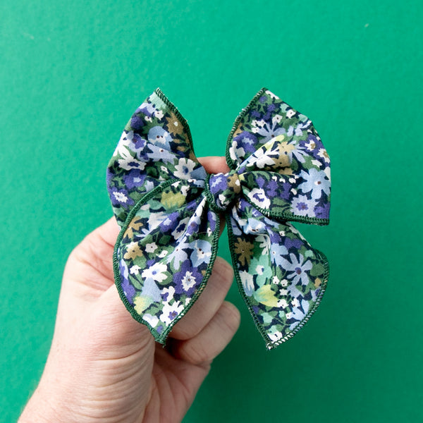 March -  Floral Petite Party Bow
