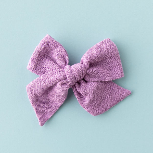 May - Purple Gauze Oversized Hand-tied Bow