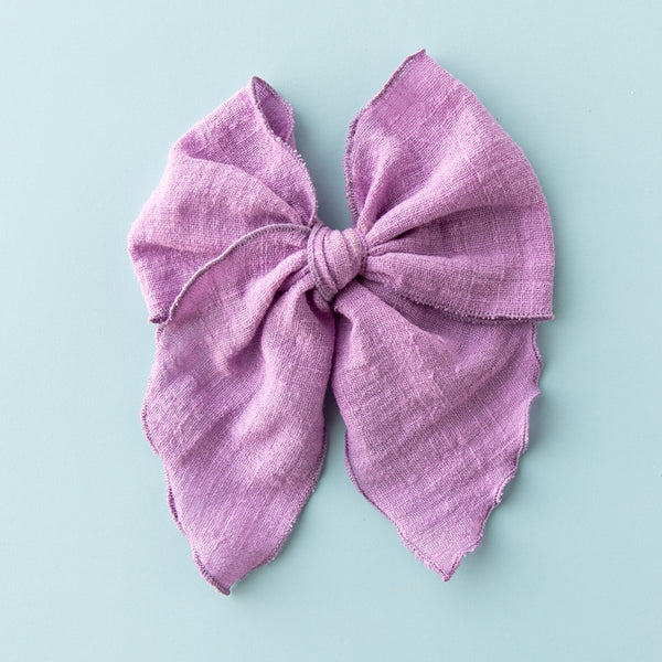 May - Purple Gauze Party Bow