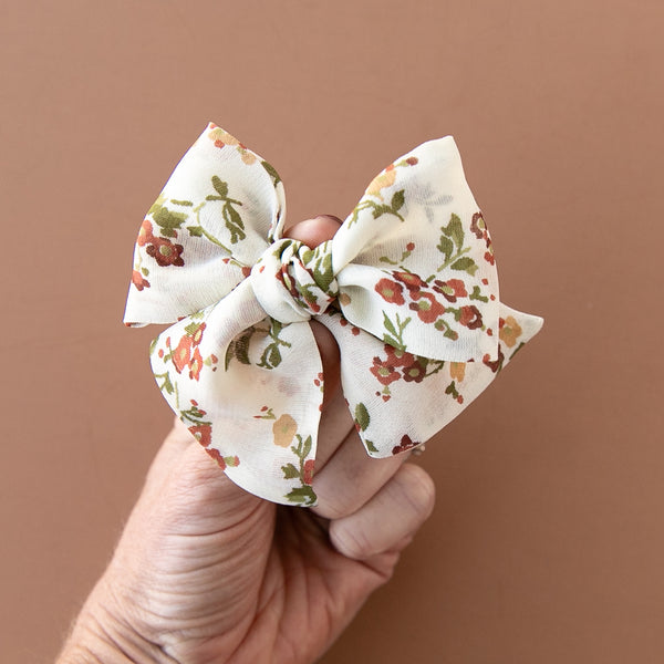 November - Floral Hand-tied Bow Add On