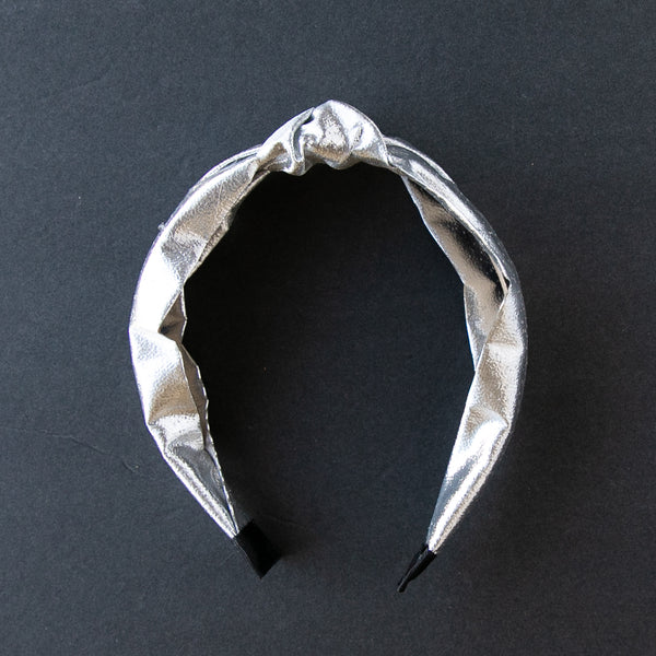 October - Silver Knotted Headband