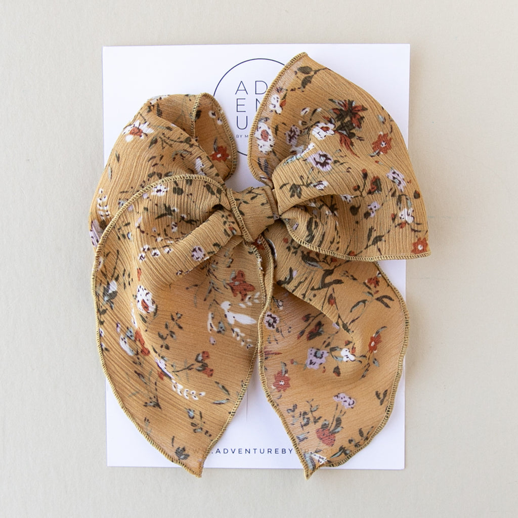 November -Floral Party Bow