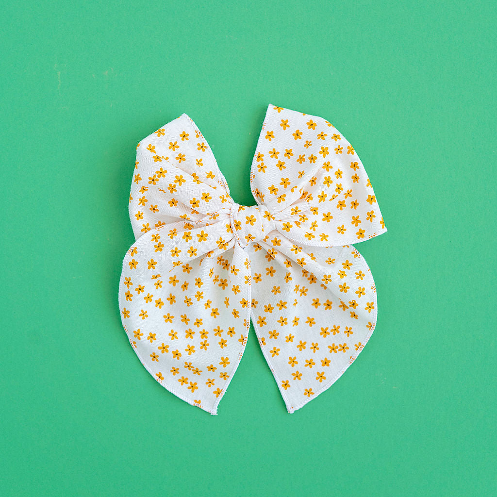 June - Yellow Floral Party Bow