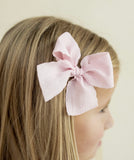 February - Pink Ribbon Hand-tied Bow
