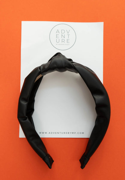 October - Black Knotted Headband Add-On