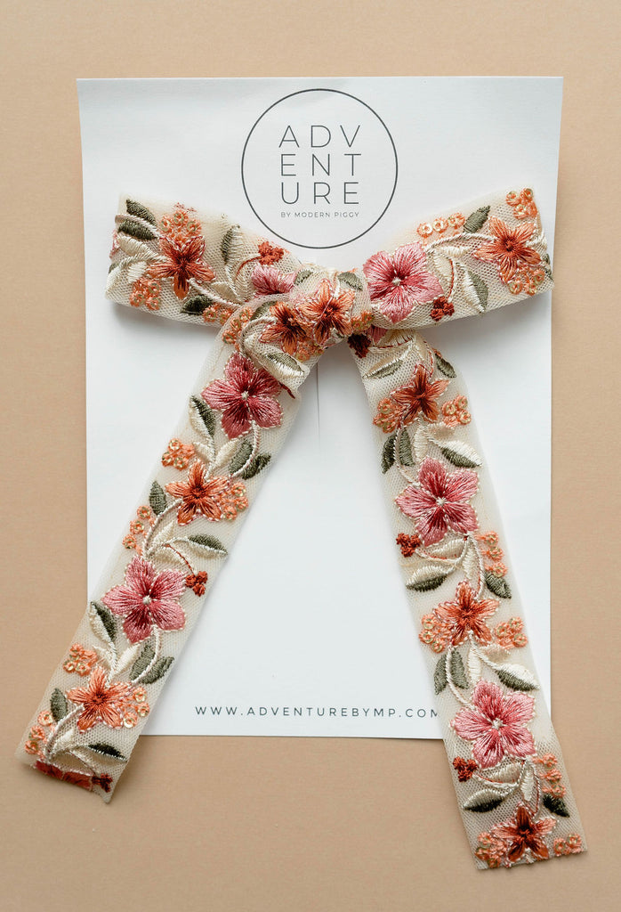 November -  Floral Ribbon Bow Add-On