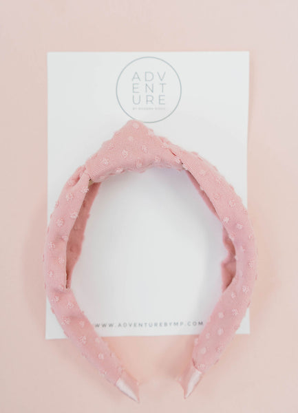 September - Pink Knotted Headband