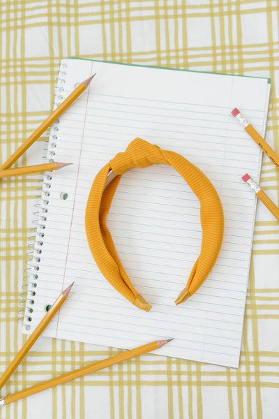 September - Yellow Knotted Headband