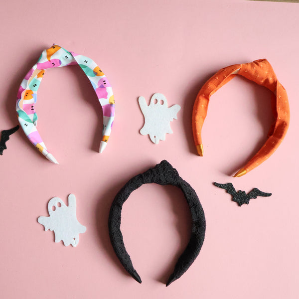 October Orange Knotted Headband Add-On