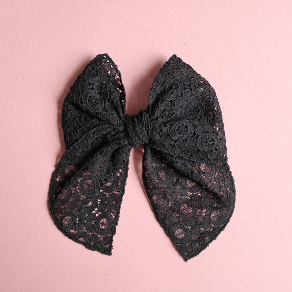 October Black Lace Party Bow Add On