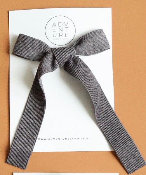 November 2026 Grey Ribbon Bow