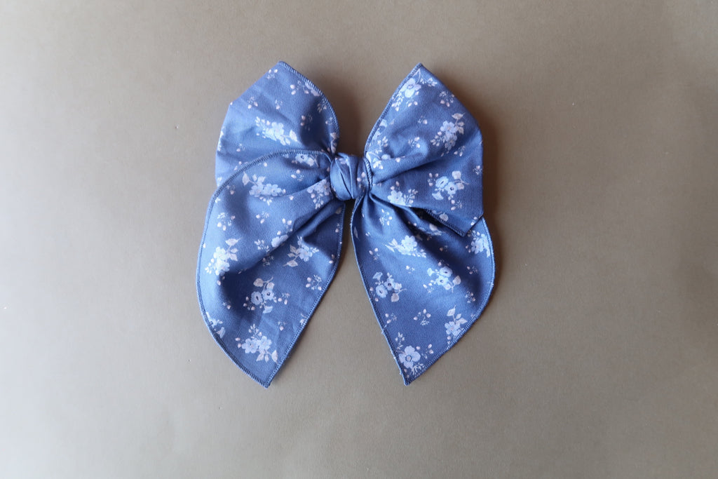 July 2026 Party Bow Add On-Blue Floral