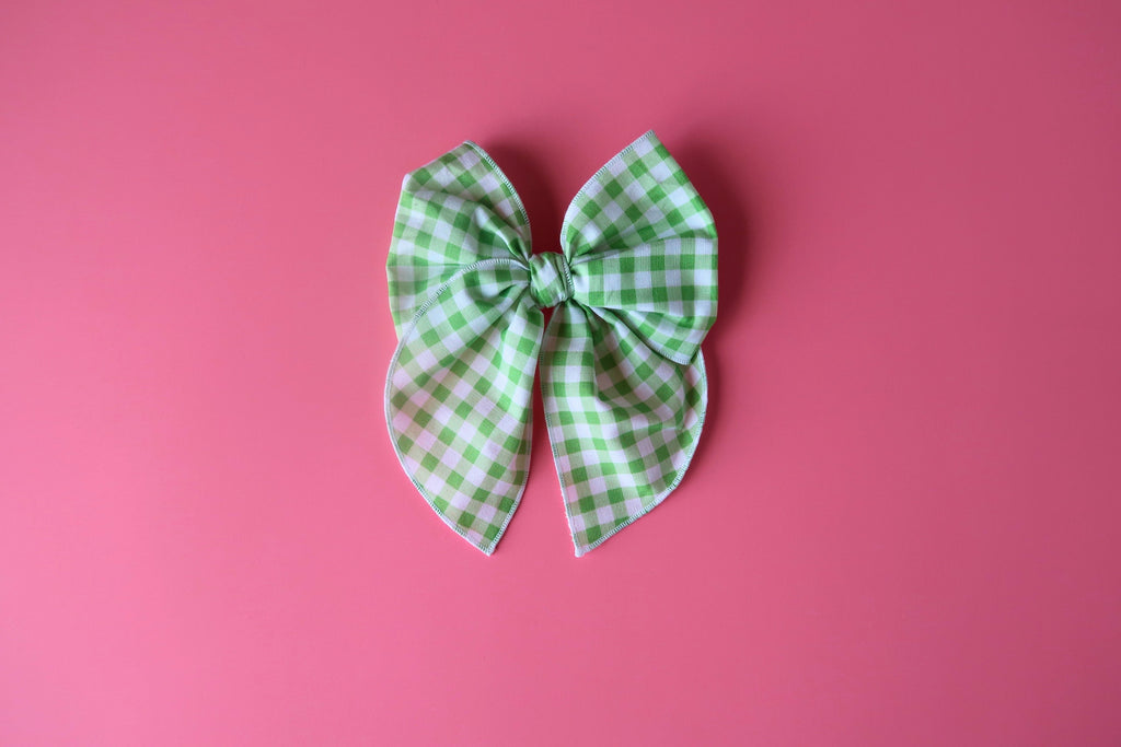 June 2026 Green Gingham Party Bow Add On