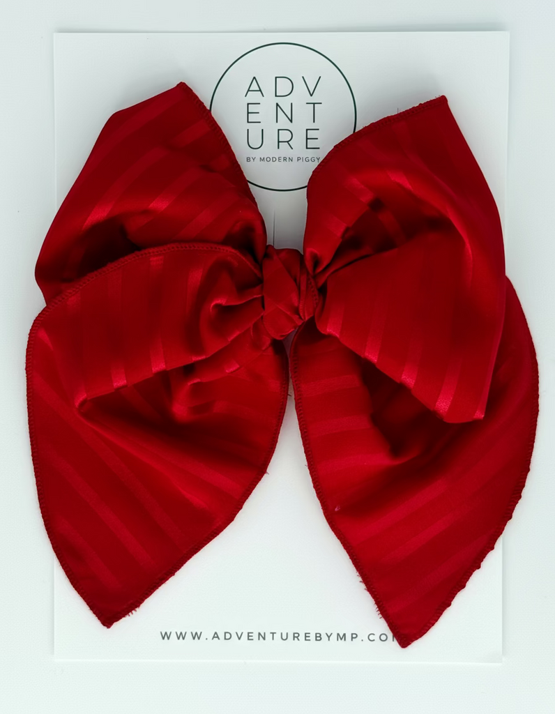 December - Red Party Bow