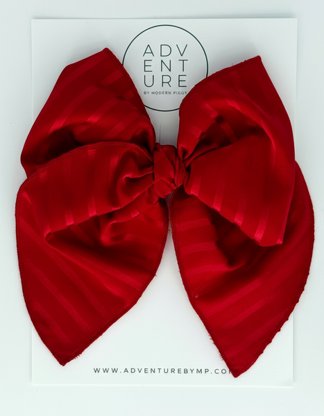 December - Red Party Bow