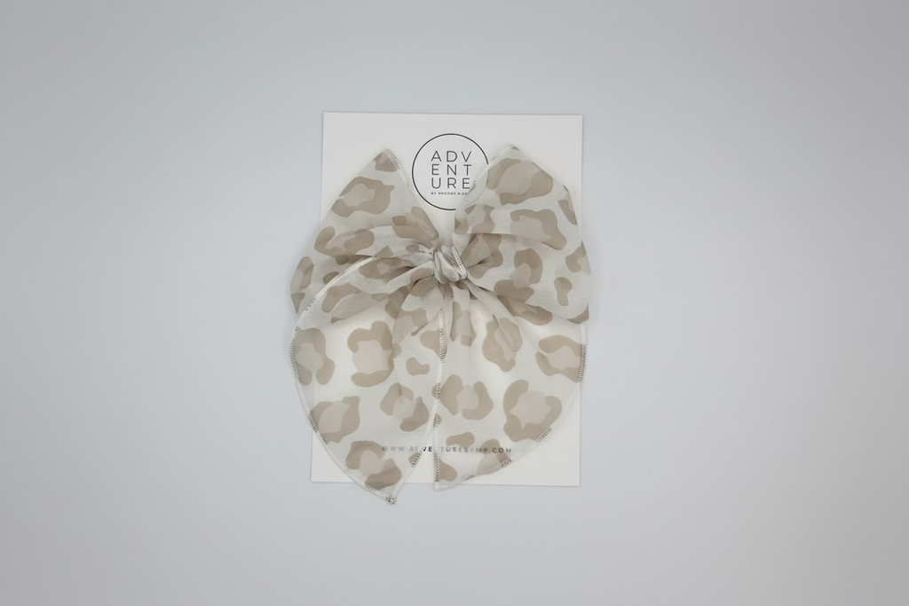 April - Leopard Party Bow Add On