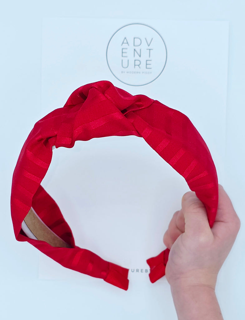 December - Red Knotted Headband Add-On
